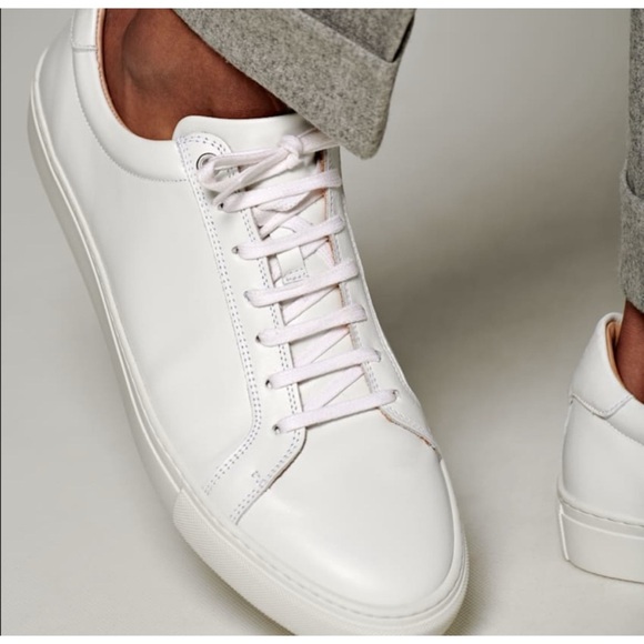 Suitsupply White Calf Skin Sneakers Sz 13